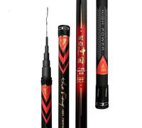 YADLCR Canna da Pesca 8M -17M Super Light Lungo Duro 19H 40T Alta Fibra di Carbonio Mano Pesca Rod Palo da Pesca telescopico Canna da Pesca(8m)