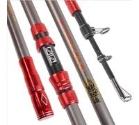 YADLCR Canna da Pesca in Carbonio da 2,7-4,5 m 100 kg sopra Superhard Canna da Lancio a Lunga Distanza Canna da Mare telescopica Attrezzatura da Pesca di Alta qualità (Size : 4.5m)
