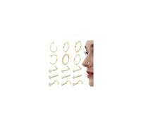 YADOCA 15 Pezzi Piercing Naso Brillantino, Acciaio Inossidabile con CZ | Stud e Anelli per Nostril e Septum, Finiture Dorate e Argentate, Modelli da Combinare, Uso Quotidiano, Donne e Uomini