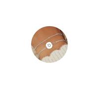YADOCA Bracciale in Argento per Donna - Bracciale con Lettera Iniziale in Oro 18K Braccialetti con Monogramma a Disco Personalizzati per Donne Ragazze Regali -D