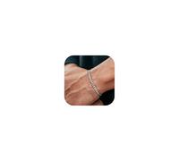 YADOCA Bracciali Uomo Bracciale in Argento Sterling 925 per Uomo Braccialetto Curb Figaro Cubano 21 cm Gioielli da Uomo Regali per papà Fidanzato Marito Figlio