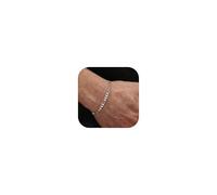 YADOCA Bracciali Uomo Bracciale in Argento Sterling 925 per Uomo Braccialetto Curb Figaro Cubano 21 cm Gioielli da Uomo Regali per papà Fidanzato Marito Figlio