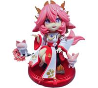 Yae Miko Anime Figure Model Statue Yae Miko Cosplay PVC Action Figure Model Toys Figurine Collection Decoration Gift (B)