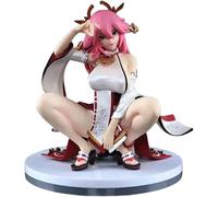 Yae Miko Squatting PVC Action Figure Statue Model Car Ornament, Anime, Game Character Collection Figurine Decor Gift 5.9"