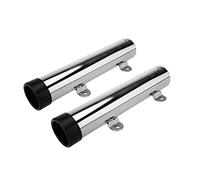 YaeMarine Supporti per canna da pesca marina in acciaio inox montati lateralmente su specchio di poppa con staffe di saldatura (2)