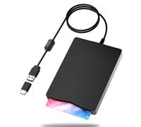 Yaeonku Lettore floppy disk esterno, 3,5 pollici, USB e tipo C, portatile, 1,44 MB FDD per PC, laptop e desktop, compatibile con Windows 2000/XP/Vista/7/8/10/11