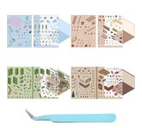 Yaepoip 4 Sets DIY 3D House Stickers, Fun DIY Stickers Scene Make Your Own Supermarket|Coffee Shop|Restaurant|Bookstore, Fun DIY Stacking Scene Stickers for Adult Kids (B)