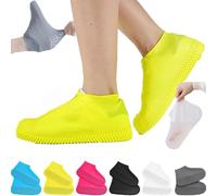 Yaepoip Affection Anti-Slip Waterproof Shoe Covers, Anti Slip Waterproof Shoe Covers, Affection Shoe Covers, Water Proof Shoe Covers, Anti Slip Washable Reusable Boots Cover (XL,Yellow)