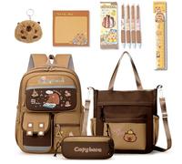 Yaepoip Capybara Backpack with Lunch Box, Mochilas De Capibaras Para Niña, Capybara Backpack for School (#3)