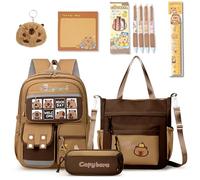 Yaepoip Capybara Backpack with Lunch Box, Mochilas De Capibaras Para Niña, Capybara Backpack for School (#4)