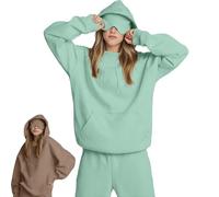 Yaepoip Comfort Airplane Mode Travel Hoodie with Eye Mask Built in, Wearable Blanket Hoodie with Hidden Pockets Unisex (Cyan,XL)