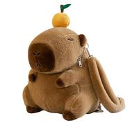 Yaepoip Lovely Capybara Backpack, Cute Creative Capybara with Backpack, Soft Capibara Stuffed Animals Plush Backpacks (B)