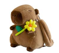 Yaepoip Lovely Capybara Backpack, Cute Creative Capybara with Backpack, Soft Capibara Stuffed Animals Plush Backpacks (A)