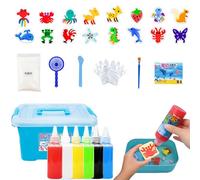 Yaepoip Magic Water Elf Toy Kit, DIY Magic Water Gel Toy Kit, Handmade Animal Set with MagicGels and Sea Creature Molds (6Colors + 8Molds)
