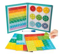 Yaepoip Magnetic Fraction Demonstration Book, Magnetic Fraction Tiles - 102 PCS Math Manipulatives with FractionTiles & Circles (2sets)