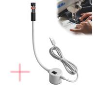 Yaepoip Magnetic Positioning Quilting Light for Sewing Machine, Red Guide Line Tool, Magnetic Quilting Light with Adjustable DOT/Straight Line/Crosshair Projection, Vision Guide (Crosshair)