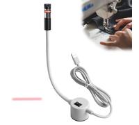 Yaepoip Magnetic Positioning Quilting Light for Sewing Machine, Red Guide Line Tool, Magnetic Quilting Light with Adjustable DOT/Straight Line/Crosshair Projection, Vision Guide (Straight Line)