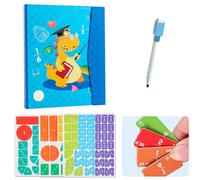 Yaepoip Simply Magic Magnetic Fraction Tiles & Fraction Circles with Percentages - Fraction & Percent Strips & Bars, Fractions Manipulatives Learning Games for Elementary School (Little Dinosaur)