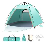 Yafaca Pop Up Tenda Della Spiaggia, 1-3 Persona Automatica Extra Grande UV 50 + Tenda Portatile del Riparo del Sole, Tenda All'aperto di Installazione Facile Leggera di 2 porte per Giardino, Pesca