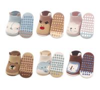 Yafane 6 Paia Calzini Antiscivolo Bambina in Cotone Calze Bambino Bimbi Neonato Calzini per Bambini e Bambine (IT, Età, 1 anno, 3 anni, Multicolore)