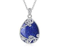 YAFEINI Collana con Ciondolo in Filigrana con Catena in Argento Sterling 925 con Pietre di Luna per Donne e Ragazze