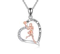 YAFEINI Regali per Amanti dello Sport per Donne e Ragazze Ciondolo con Catena da Tennis in Argento Sterling 925 Gioielli Ispirati per gli Amanti del Tennis (A-Collana da tennis)