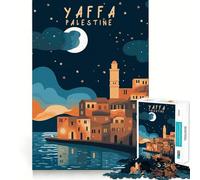 Yaffa Palestine Poster Art Puzzle da 1000 pezzi per adulti Gioco stimolante per la mente Superficie liscia senza sbavature Hobby affascinante per i momenti di svago (38x26cm)