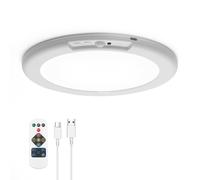 Yafido Lampade a pile con Batterie per Interni Luci con Telecomando senza Fili per Garage, 5000mAh Plafoniera LED Batteria Ricaricabile sensore Movimento USB Doccia Bagno Muro Armadio Loft Corridoio