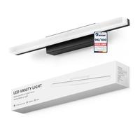Yafido Luce per Specchio Bagno 40CM LED Applique Lampada Bianco Naturale 4000K, 9W Nero Luci IP44 Moderno Lampade sopra Mobile Lavandino 230V Bathroom Light over Mirror