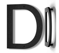 Yafimea Numero civico esterno 20 cm nero, Numero grande da parete con effetto galleggiante 3D, design moderno in plastica ABS resistente alle intemperie (D)