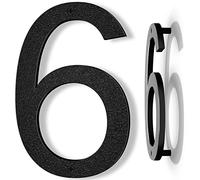 Yafimea Numero civico esterno 20 cm nero, Numero grande da parete con effetto galleggiante 3D, design moderno in plastica ABS resistente alle intemperie (6/9)