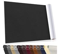 YAFLC Patch di Riparazione in Pelle, 40x160cm Pelle Adesiva per Riparazioni, Ecopelle Adesiva per Divani, Sedili Auto, Mobili, Borse, Giacche Nero
