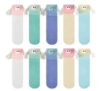 YAFLUG 5 Pairs Calzini Magnetici Per Tenere Le Mani, Con Calamita 3D Calze Novelty Hand In Hand Friendship Socks, Regali Per Il Fidanzato, Le Coppie, I Migliori Amici(5Colores)