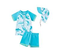 YAGATA Costume da bagno per bambini e ragazzi, protezione UV, costume da bagno con dinosauro, costume da bagno, Squali A, 12-18 Mesi