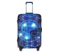 yagDAA Copertura per valigie con stampa di intelligenza artificiale, copertura per valigie da viaggio, per valigie da 45-81 cm, bianco, S