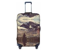 yagDAA Copertura per valigie con stampa di paesaggi artici e montagne dell'Alaska, per valigie da 45-81 cm, bianco, S
