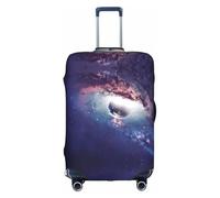 yagDAA Copertura protettiva per valigie con stampa astratta dell'universo da viaggio, per valigie da 45-81 cm, bianco, L