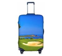 yagDAA Copertura protettiva per valigie da viaggio, con stampa campo da golf, per valigie da 45-81 cm, bianco, L