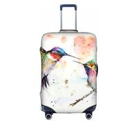 yagDAA Copertura protettiva per valigie da viaggio, con stampa di colibrì dipinto ad olio, per valigie da 45-81 cm, bianco, M