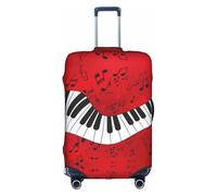 yagDAA Copertura protettiva per valigie da viaggio, con stampa di note musicali, per valigie da 45-81 cm, bianco, M