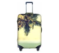yagDAA Copertura protettiva per valigie da viaggio, con stampa di palme e costa rocciosa, per valigie da 45-81 cm, bianco, S