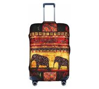 yagDAA Copertura protettiva per valigie da viaggio, con stampa patchwork di elefanti africani, per valigie da 45-81 cm, bianco, M