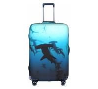yagDAA Hammerhead Sharks Print - Copertura protettiva per valigie da viaggio, per valigie da 45-81 cm, bianco, S