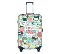 yagDAA I Love The 90s Illustration Print - Copertura protettiva per valigie da viaggio, per valigie da 45-81 cm, bianco, XL