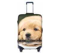 yagDAA Lazy Dog - Copertura protettiva per valigie da viaggio, con stampa di cuccioli, per valigie da 45-81 cm, bianco, XL