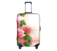 yagDAA Pink Roses 1 - Copertura protettiva per valigie da viaggio, per valigie da 45-81 cm, bianco, M