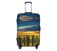 yagDAA Sunflower Field 1 - Copertura protettiva per valigie da viaggio, per valigie da 45-81 cm, bianco, S
