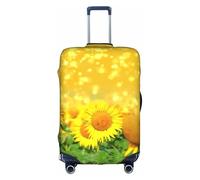 yagDAA Sunflower Field 2 - Copertura protettiva per valigie da viaggio, per valigie da 45-81 cm, bianco, XL