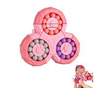 YAGE Magic Bean Rotating Cube - Creative Finger Cube jigsaw Puzzle Toy, Magic Bean forma speciale Magic Cube Ball Game Magic, regalo per i bambini di età 3 sopra per Natale Compleanno Capodanno(Rosa)