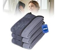 YAGE Panni magici per la pulizia dei vetri, riutilizzabili, super morbidi, di alta qualità, senza striature, lavabili, per casa, cucina, auto e finestre (Grigio scuro)
